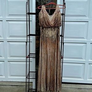 Spectacular Adrianna Papell sequined evening gown! New with tags!